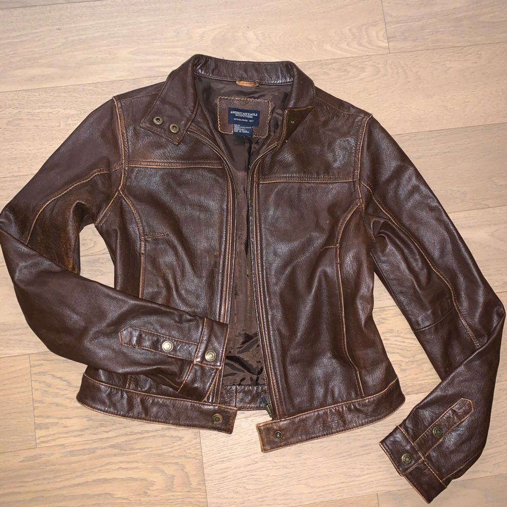 Authentic Brown Leather Jacket